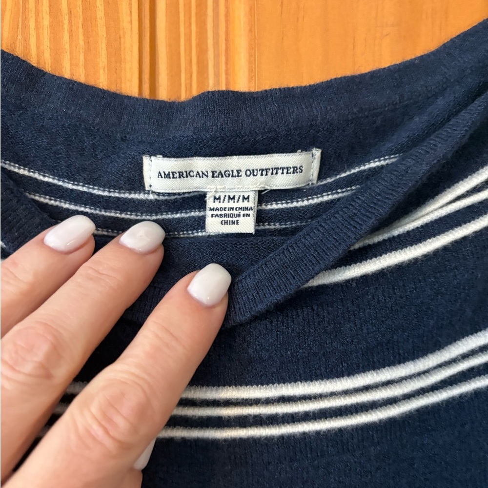 American Eagle Outfitters Navy Striped Top